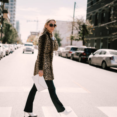 Styling a leopard print coat for NYC