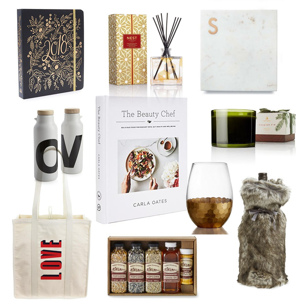 Collage of Hostess Gifts Under $50