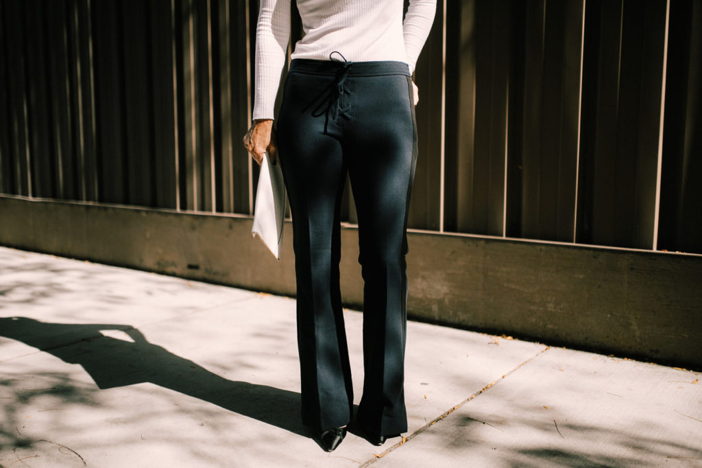 Dressy pair of navy athleisure pants