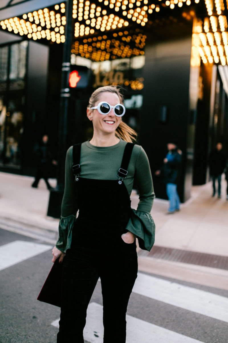 velvet overalls