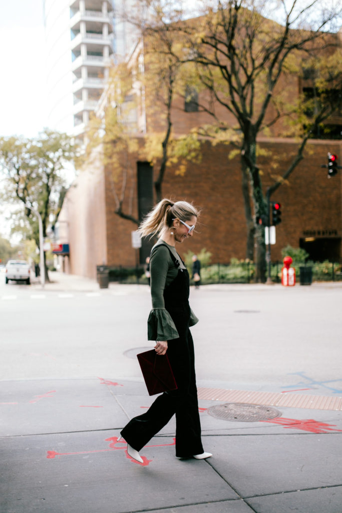 woman walking down the street