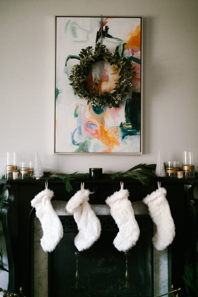 Upgrading Holiday decor with the mantle as the focal point 