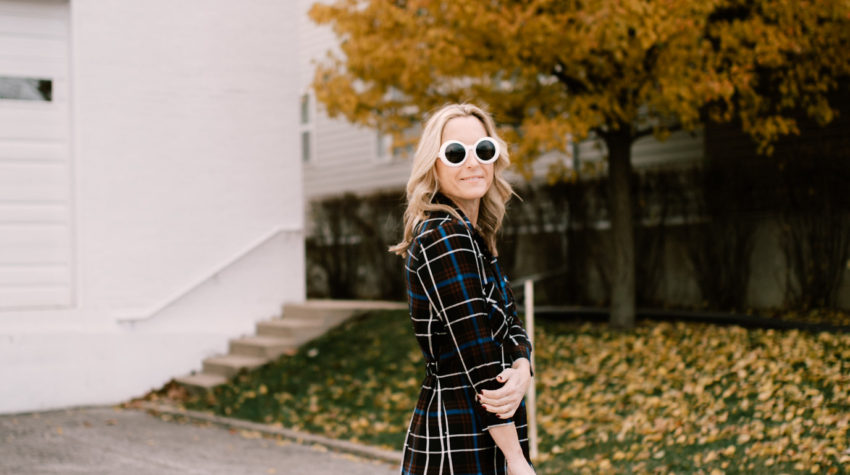 A plaid maxi dress never goes out of style