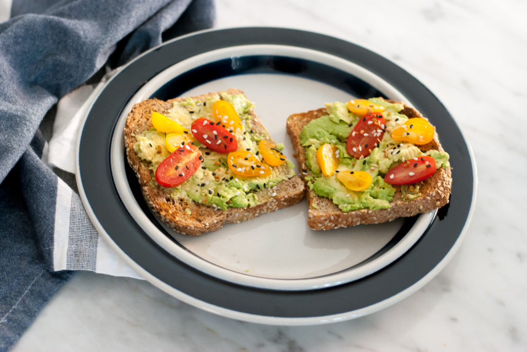 Clean Eating Avocado Toast on Ezekiel Bread