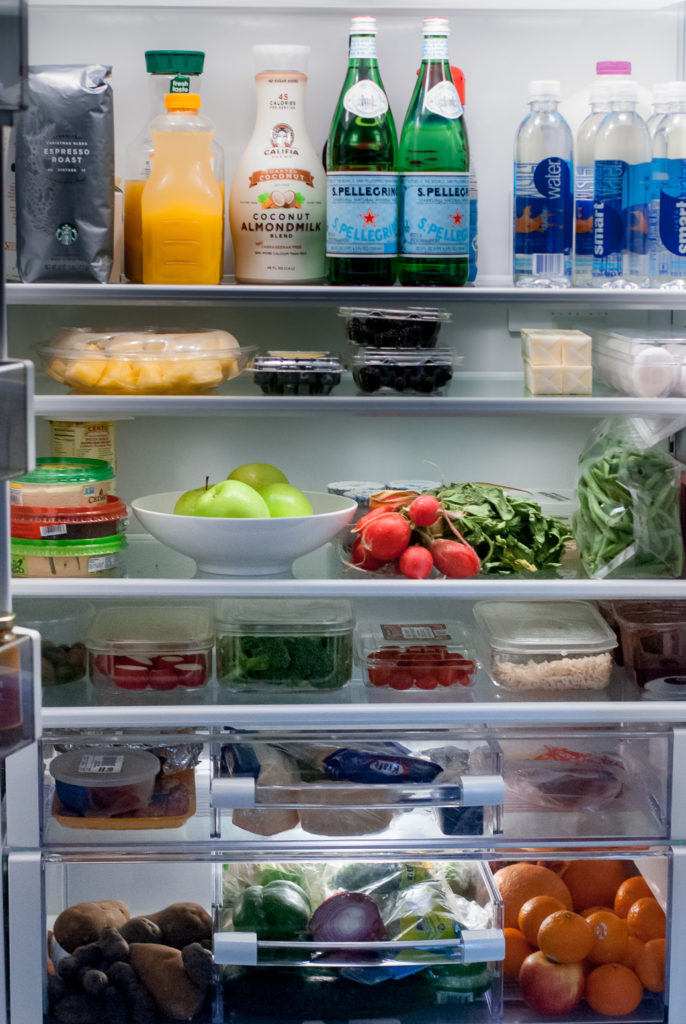 cleansing for the new year by stocking up your fridge with veggies, fruits, gluten free grains and lean protein 