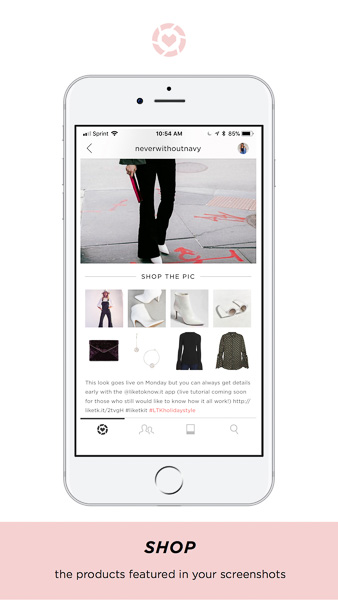screenshot of a phone app wit clothes 