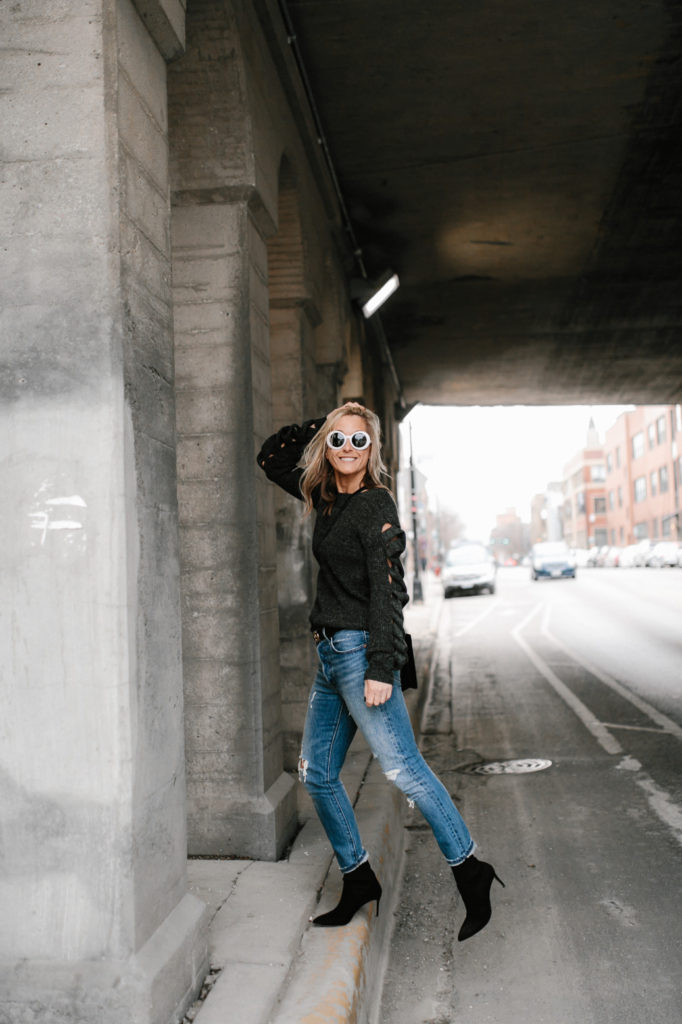 woman walking on the street 