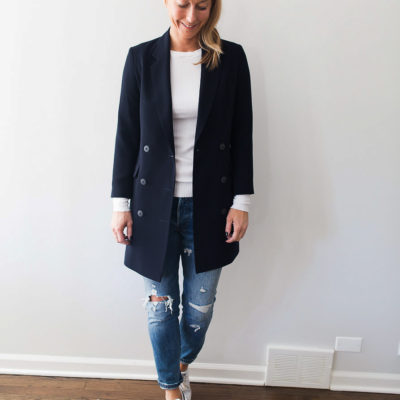 Series: Outfit of the Day – The Perfect Long Navy Blazer