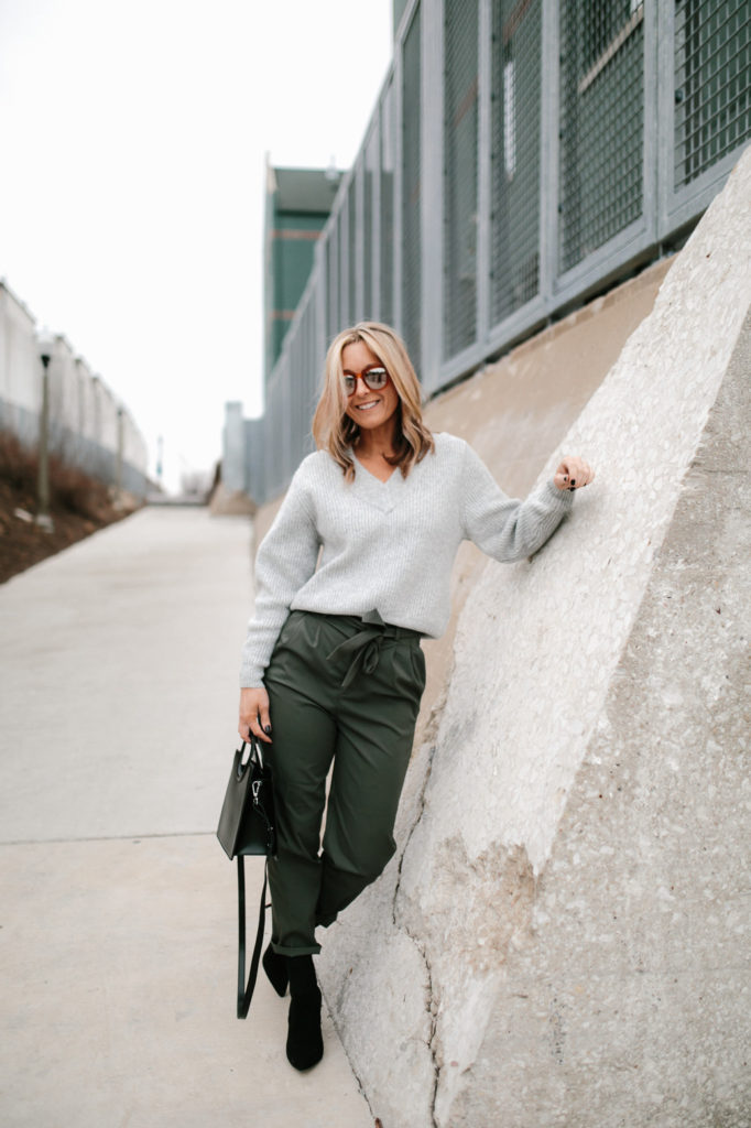 Free People Margate - Olive Green Pants - Paper Bag Pants - Lulus