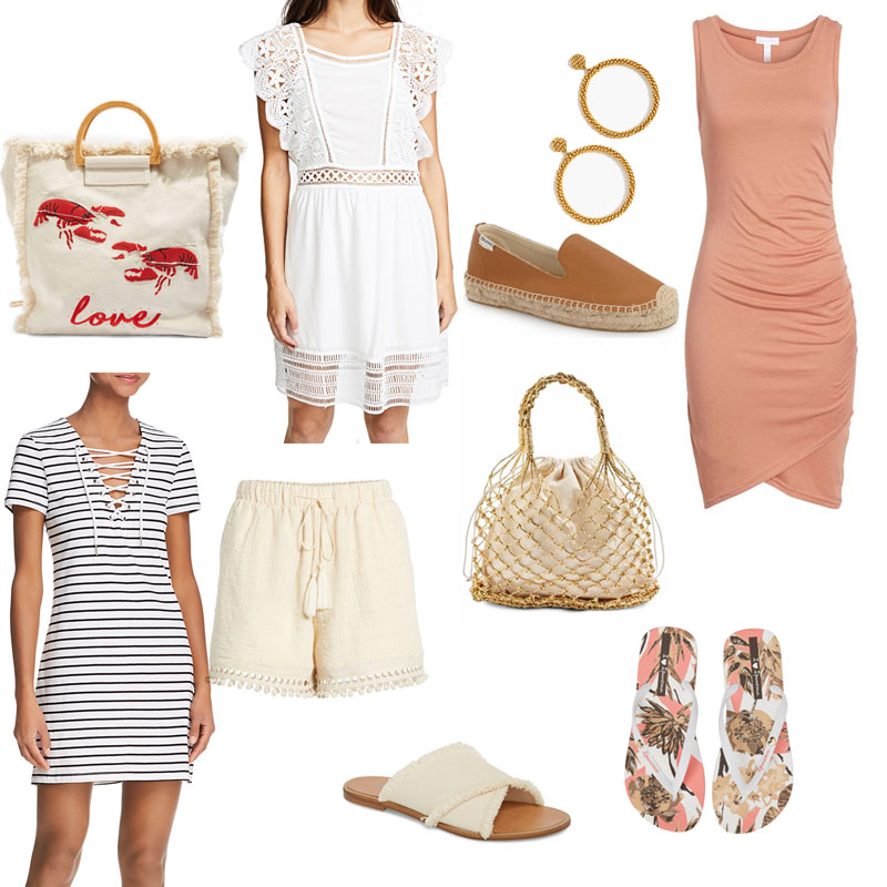 10 Spring Break Finds Under $100: beach bags, shoes and summer dresses mostly in blush tones all under $100