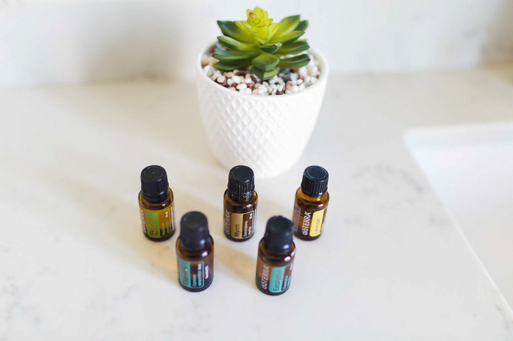 5 bottles of essential oils