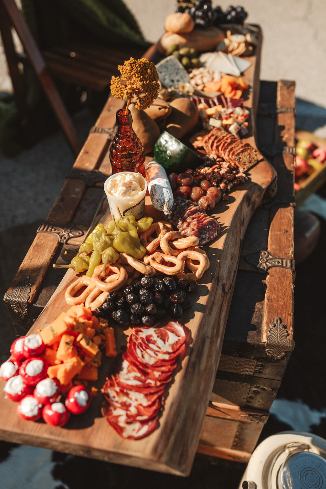 Charcuterie Boards created curated with meats, cheese, olives