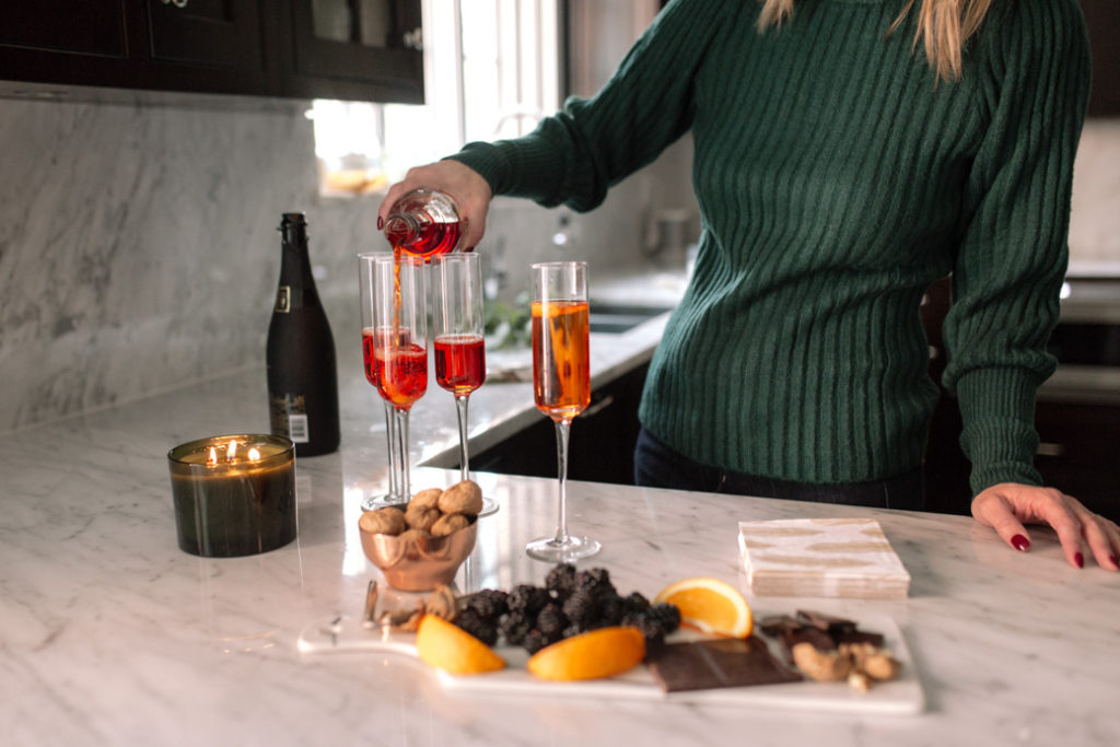 Sparkling Holiday Wine Cocktail for NYE