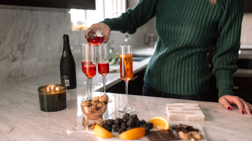 Sparkling Holiday Wine Cocktail for NYE