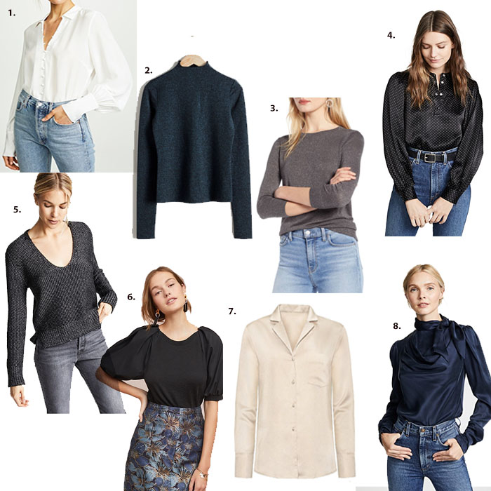 Dressy Tops for Wearing Out in Winter - Never Without Navy