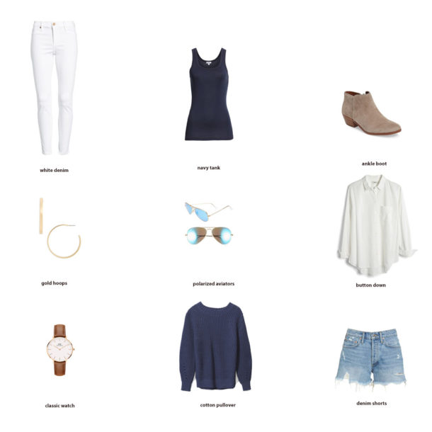 Capsule Wardrobe Key Pieces Additional Items Never Without Navy
