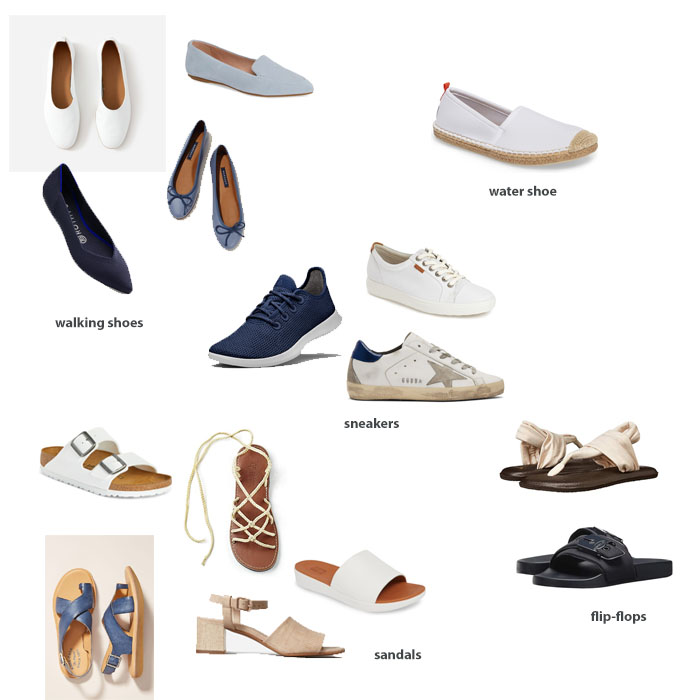 What To Pack: Summer Vacation Shoes - Never Without Navy