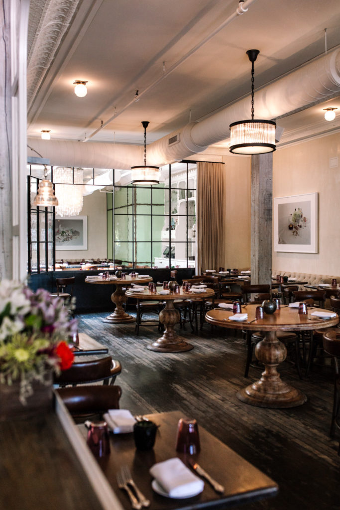 The empty dining room at guildhall in northern chicago