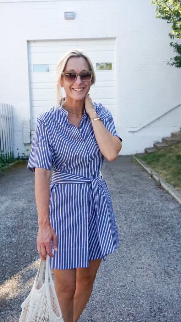 Style A Shirtdress with these simple steps and buy this navy one for ease of use!