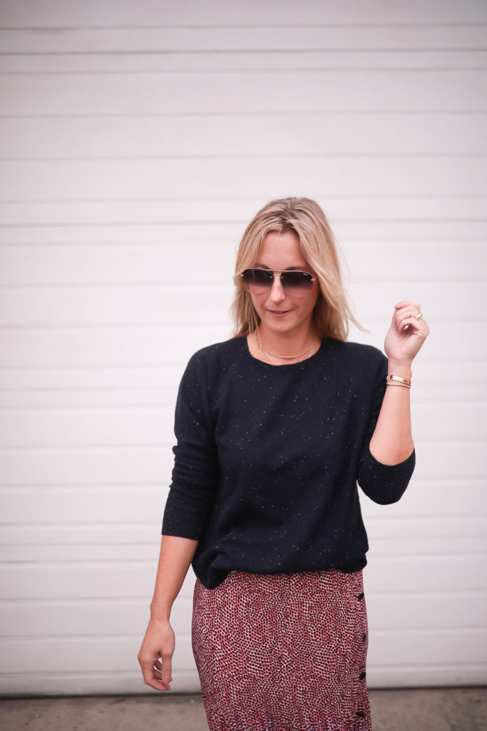 chunky sweater - How to Style A Long Skirt