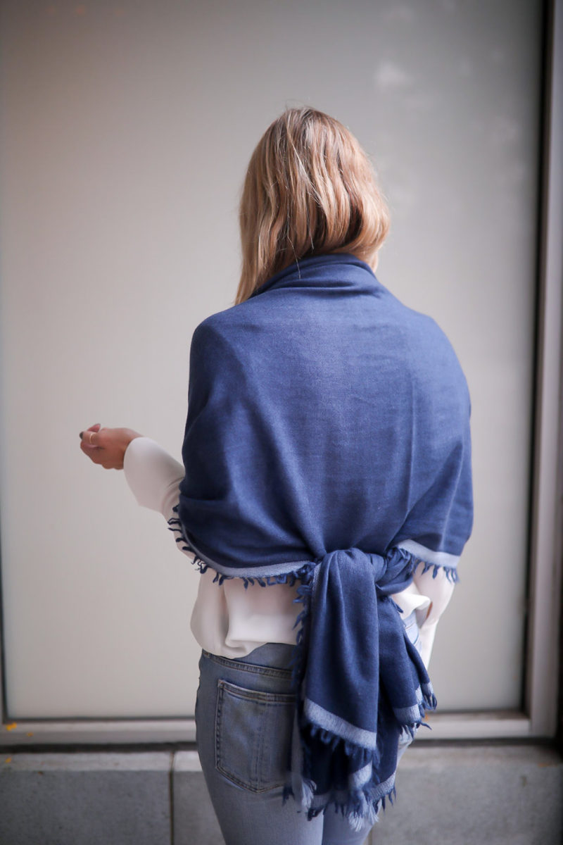 How to Wear A Wrap Scarf - Never Without Navy Blog