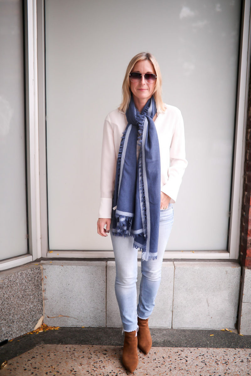 How to Wear A Wrap Scarf - Never Without Navy Blog
