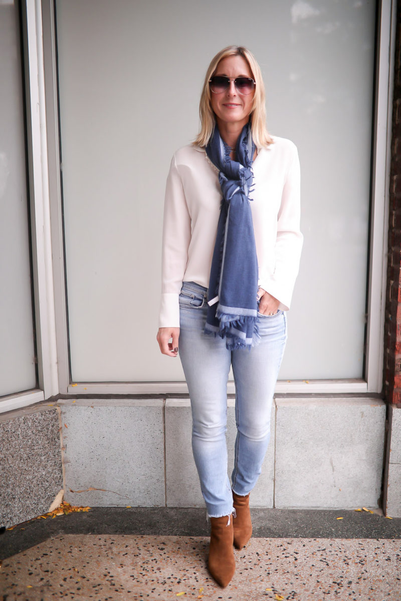 How to Wear A Wrap Scarf - Never Without Navy Blog