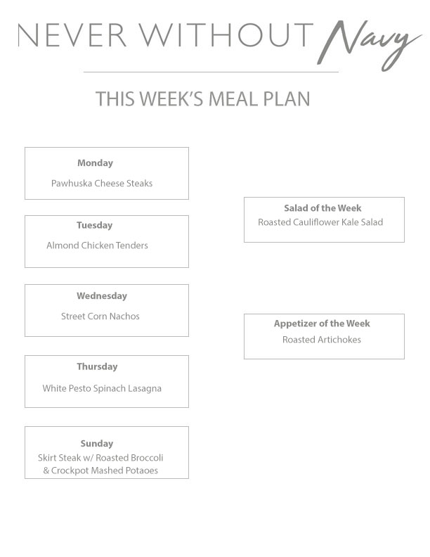 Weekly Meal Plan Vol.5