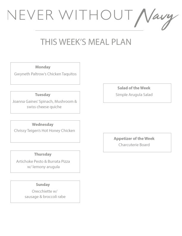 Weekly Meal Plan Vol.7