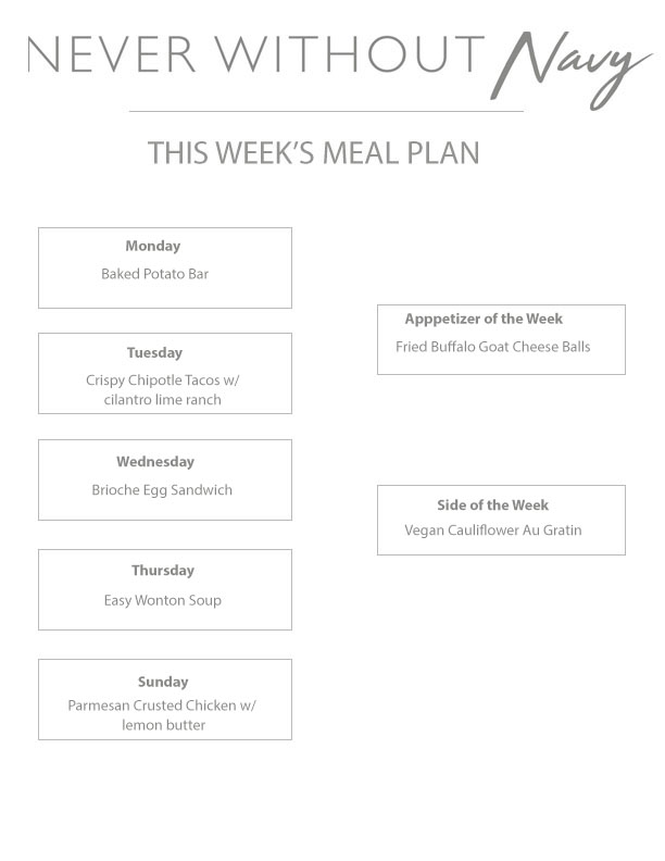 Weekly Meal Plan Vol.8