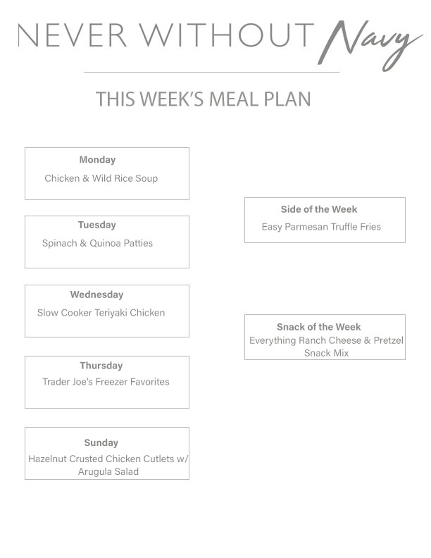 Weekly Meal Plan Vol.10