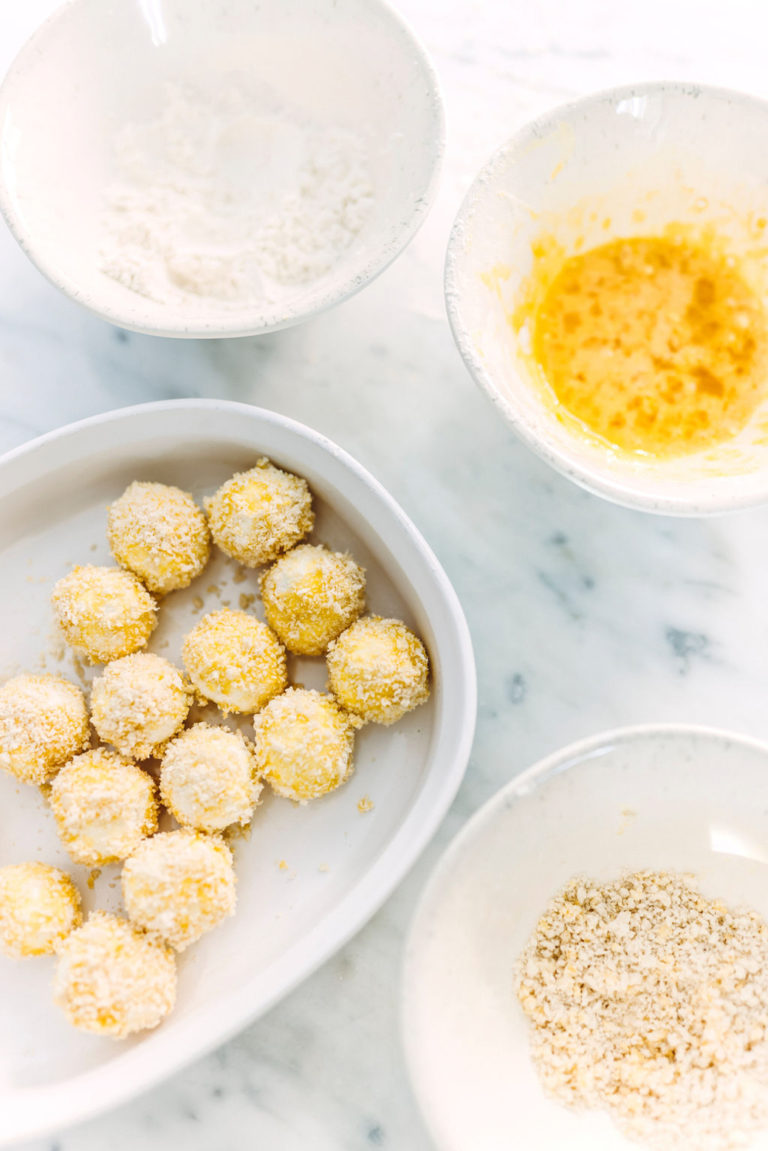 Fried Goat Cheese Balls With Drizzled Honey for Super Bowl Sunday