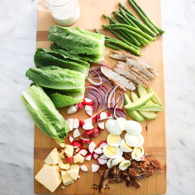 A Cobb Salad Charcuterie Board