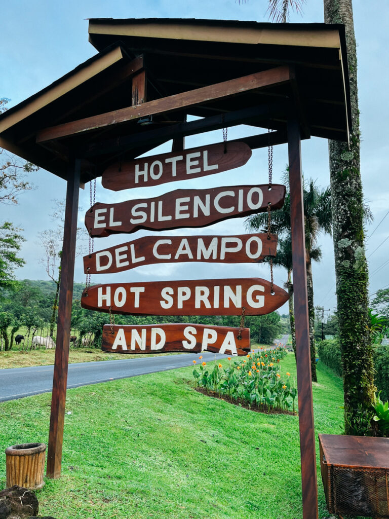 signs in a hotel in Costa Rica